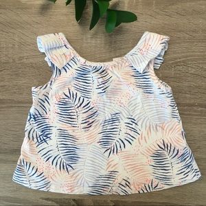 🍋 4/$20 Zara Tropical Flutter Sleeve Top 12M